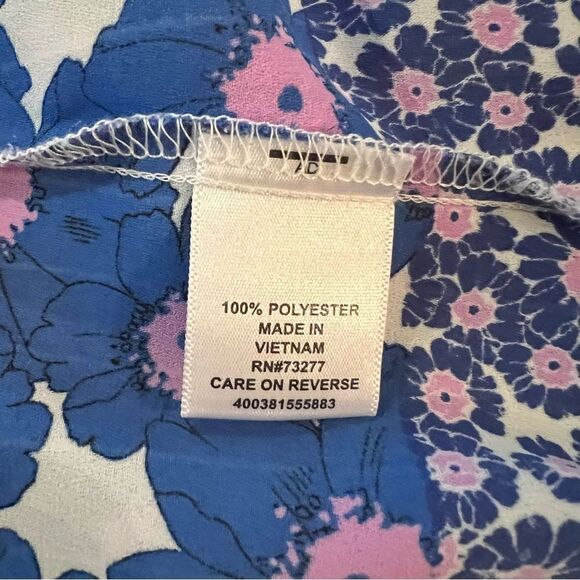 ELLE Blue, Pink & White Floral Long Sleeve Top size XXL - Picture 8 of 9